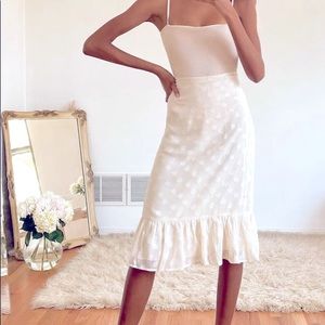 Lulus cream skirt size small